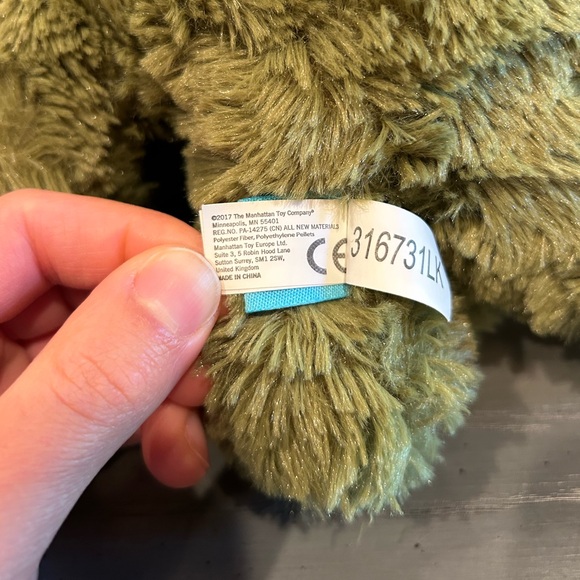 The Manhattan Toy Company Green Stegosaurus Dinosaur Plush Stuffed Animal Toy - Picture 13 of 13